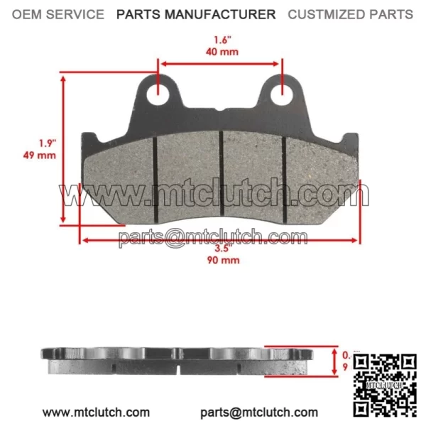 for Honda VT1100C Shadow 1100 1987-1992 1993 Front & Rear Brake Pads Shoes - Image 3