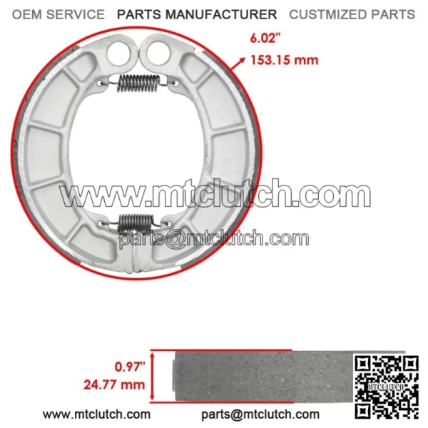 Front Brake Pads & Rear Shoes for Honda TRX420FPM TRX420TE TRX420TM 2007-2018 - Image 2