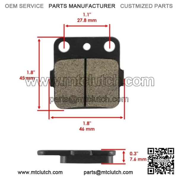 Front Brake Pads & Rear Shoes for Honda TRX420FPM TRX420TE TRX420TM 2007-2018 - Image 3