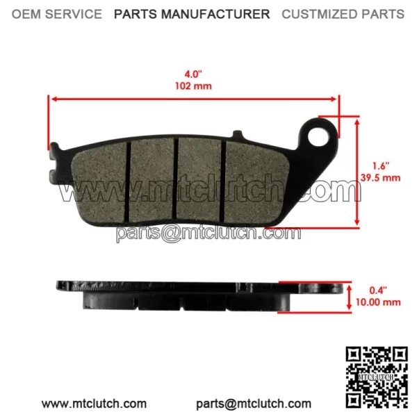 Front Brake Pads & Rear Brake Shoes for Honda VT600C Shadow 600 VLX 1994-2003 - Image 3