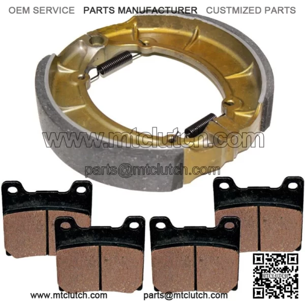 Front Brake Pads & Rear Brake Shoes for Yamaha XV750 Virago 750 1988-1997