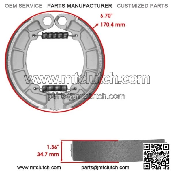 Front & Rear Brake Pads Shoes for Kawasaki KLF300 Bayou 300 4X4 1995-2004 - Image 2