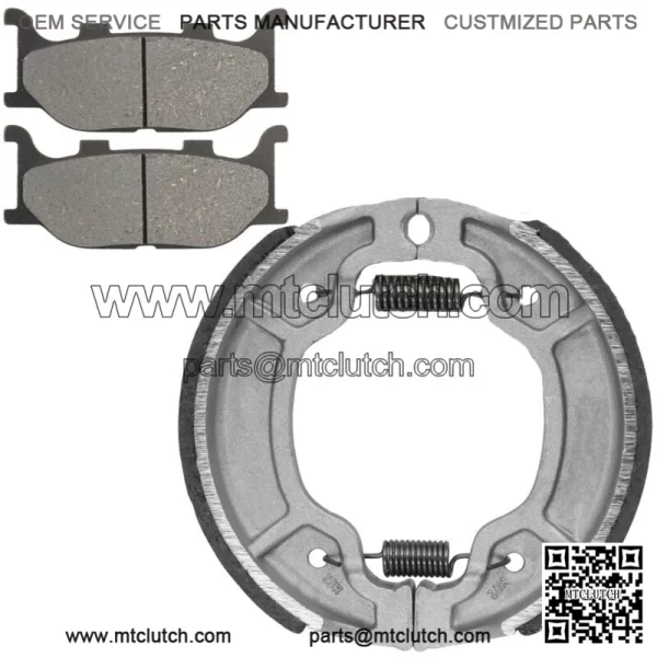 Front Brake Pads and Rear Brake Shoes for Yamaha XV250 V-Star 250 2008-2020