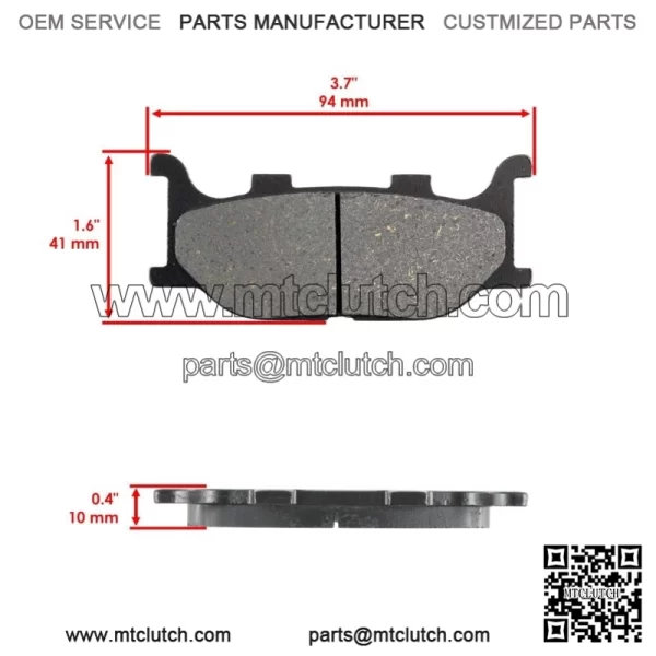 Front Brake Pads and Rear Brake Shoes for Yamaha XV250 V-Star 250 2008-2020 - Image 3