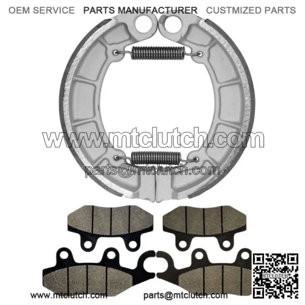 Front Brake Pads & Rear Shoes for Kawasaki KLF400 Bayou 400 4X4 1993-1999