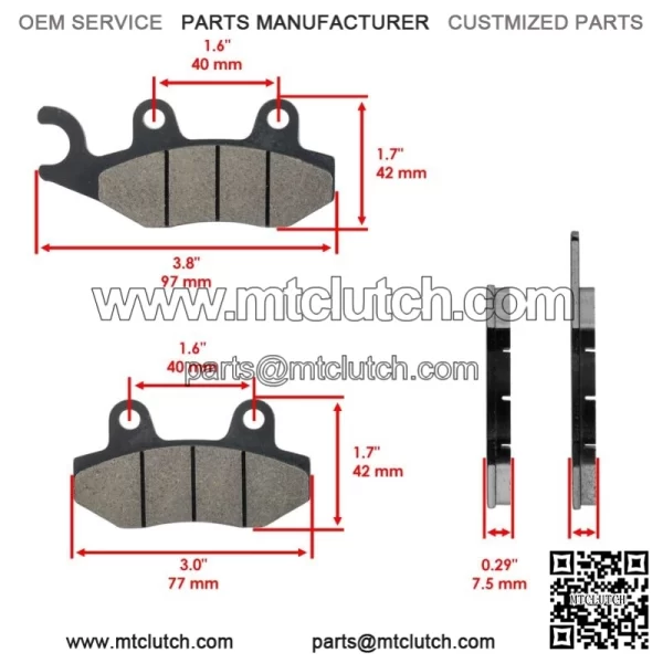 Front Brake Pads & Rear Shoes for Kawasaki KLF400 Bayou 400 4X4 1993-1999 - Image 4