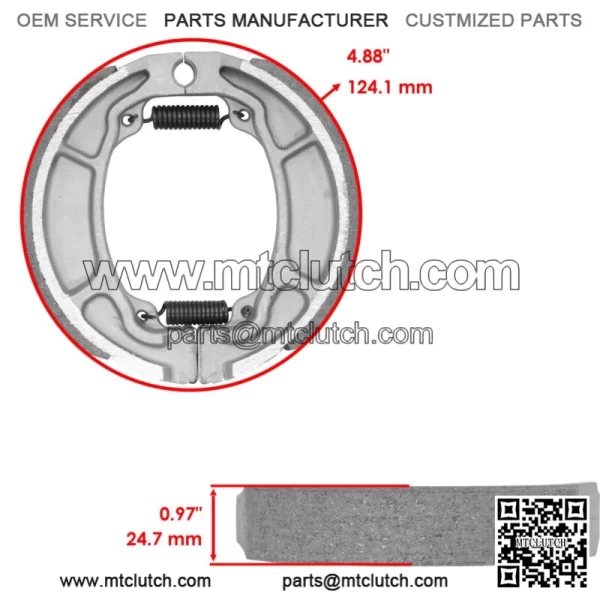 Front Brake Pads & Rear Brake Shoes for Honda Elite 110 NHX110 2010 2011 - Image 2