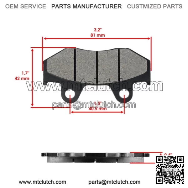 Front Brake Pads & Rear Brake Shoes for Honda Elite 110 NHX110 2010 2011 - Image 3