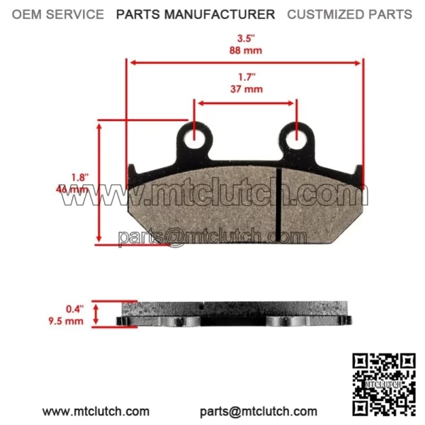 Front Brake Pads & Rear Brake Shoes for Honda VT600C Shadow 600 VLX 1988-1992 - Image 3