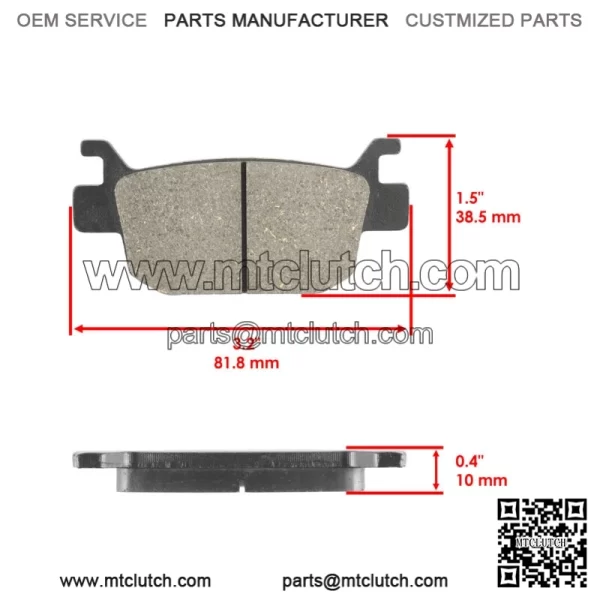 for Honda TRX500FE Fm Fourtrax Foreman 4X4 05-11 Front Rear Brake Pads Shoes - Image 3