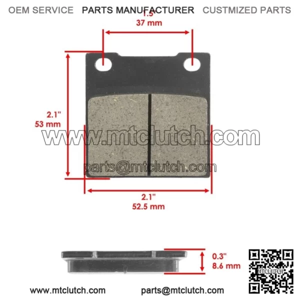 for Suzuki GS550 GS550L 1983-1986 Front Brake Pads & Rear Brake Shoes - Image 3