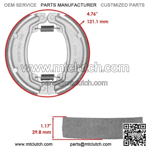 Front Brake Pads & Rear Brake Shoes for Honda Nas250 Nighthawk 250 1992 - Image 2