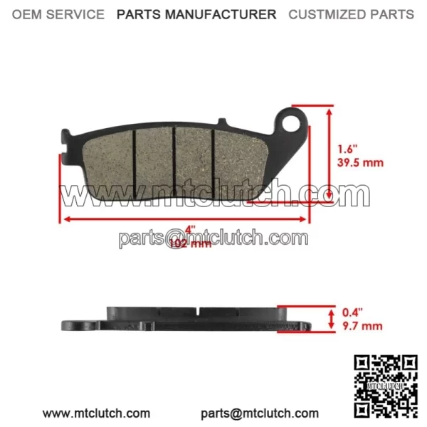 Front Brake Pads & Rear Brake Shoes for Honda Nas250 Nighthawk 250 1992 - Image 3