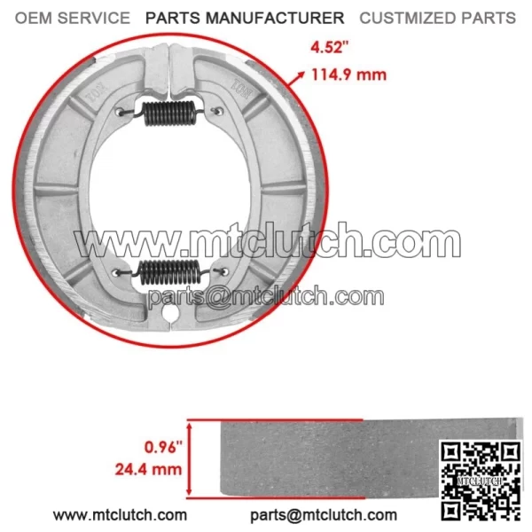 Front Brake Pads and Rear Shoes for Suzuki AH80 1992, AN125HK 2006 2007 2008 - Image 2