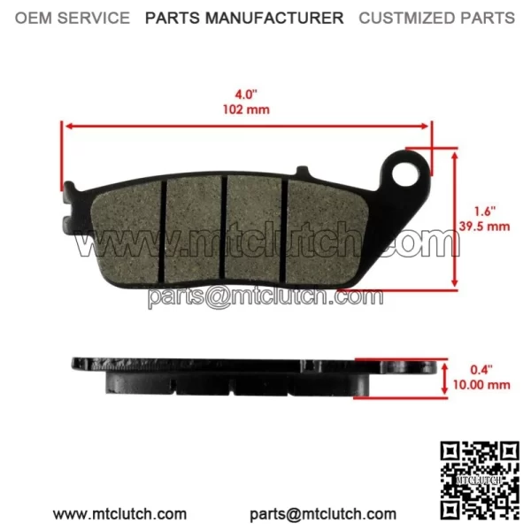 Front Brake Pads & Rear Brake Shoes for Honda Vt250C V-Twin Magna 250 1999-2007 - Image 3