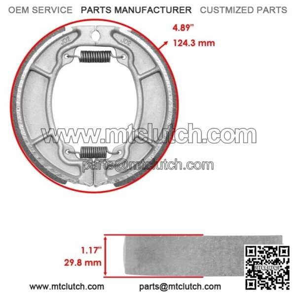 for Honda VT125C Shadow 1999-2008 Front Brake Pads & Rear Brake Shoes - Image 2
