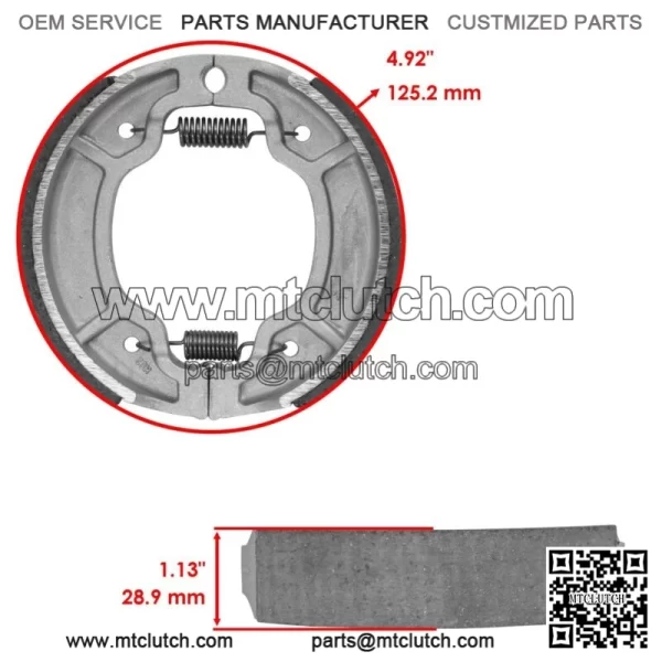 Front Brake Pads & Rear Brake Shoes for Yamaha XVS250 Drag Star Ds250 2000-2005 - Image 2