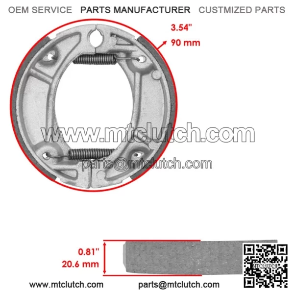 Front or Rear Brake Shoes for Honda CRF110F 2013-2024 / 06450-KYK-910 - Image 2