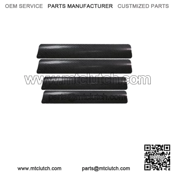 4x Car Door Plate Sill Scuff Cover Anti-Scratch Carbon Fiber Sticker Black Parts (For: Ford F-150)