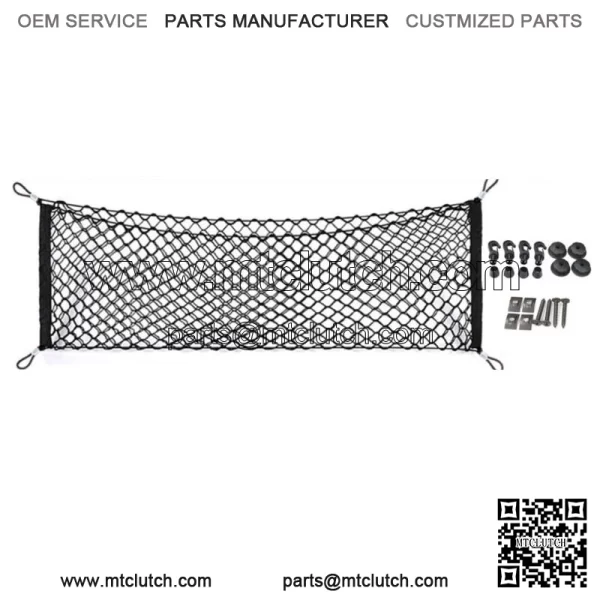 4Hook 110*40cm CARGO NET Car Accessory Trunk Parts Nylon Elastic Mesh Organizer (For: Ford F-150)