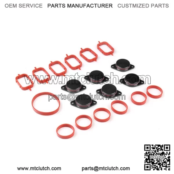 BMW Diesel Engine Eddy Swirl Flap Repair Kit 33MM 6PCS with Leather Ring #Black