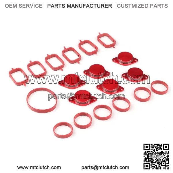 BMW Diesel Engine Eddy Swirl Flap Repair Kit 33MM 6PCS with Leather Ring #Blue