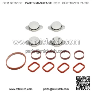 BMW Diesel Engine Vortex Swirl Flap Repair Kit 33MM 4PCS with Leather Ring #Silver