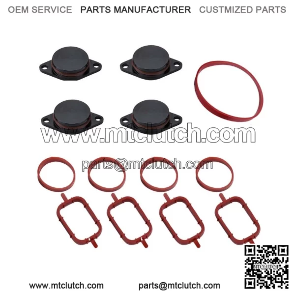 BMW Diesel Engine Vortex Swirl Flap Repair Kit 33MM 4PCS with Leather Ring #Black