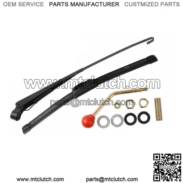 UTV Manual Hand Operated Windshield Wiper Rubber Blade Universal Replacement Kit For: More than one vehicle