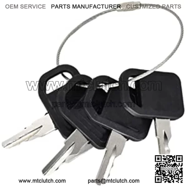 AM131841 Ignition Keys 131841 AM101600 Compatible with John Deere Gator CS/CX/HPX 4X2 4X4 6X4 300 400 X400 X500 GX GT LX Series 130 160 165 240 245 Lawn Mower Tractor AUC12681 AM102439 TCA24616 (4) - Image 2