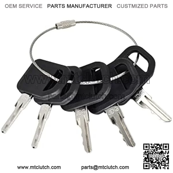 AM131841 5PCS Ignition Keys 131841 AM101600 Compatible with John Deere 300 400 X400 X500 X700 GT GX LX Series 130 160 165 Gator CS CX 4X2 4X4 6X4 Series AM102439 TCA24616 M76975 M73153 - Image 2