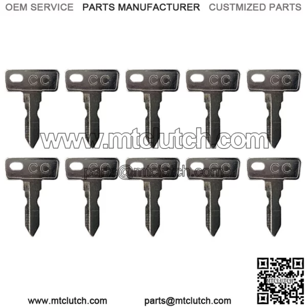 10 Club Car DS 1982+ Gas/Electric Golf Cart Key Replacement Ignition Keys