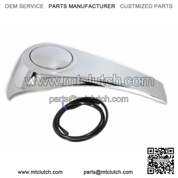 Chrome Smooth Custom Gas Fuel Tank Dash Cover Fuel Door Lid 03-07 Harley Touring (For: Harley-Davidson)