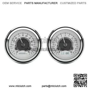 47-53 Chevy GMC Truck Analog Dash Gauge Silver White VHX-47C-PU