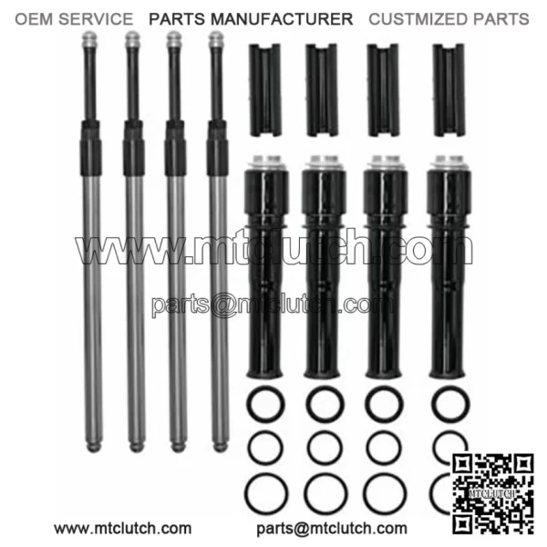 Black Quickee EZ Install Adjustable Pushrods Cover Kit 99-17 Harley Twin Cam (For: Harley-Davidson)