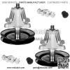 918-04822B Spindle Assembly Fits for Craftsman Cub-Cadet Troy-Bilt Pony 42" Deck Tractor, Come with All Mounting Hardware Including Threaded Bolt, Replace 918-04822A 618-04822, 2 Pack