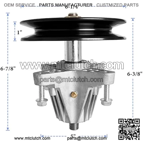 918-04822B Spindle Assembly Fits for Craftsman Cub-Cadet Troy-Bilt Pony 42" Deck Tractor, Come with All Mounting Hardware Including Threaded Bolt, Replace 918-04822A 618-04822, 2 Pack - Image 2