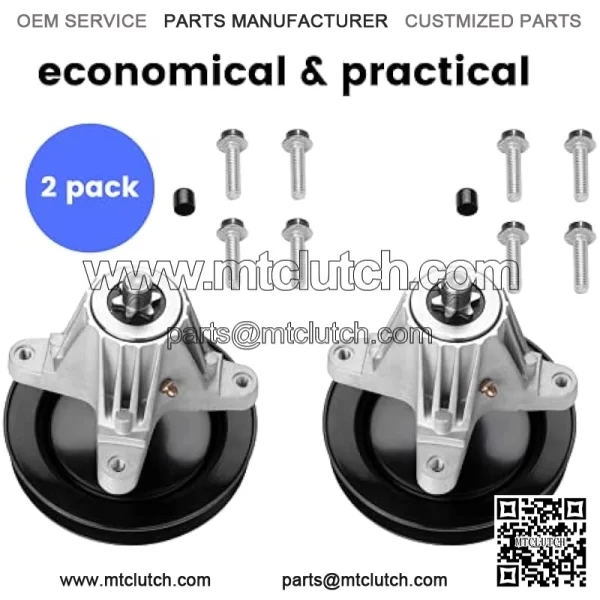 918-04822B Spindle Assembly Fits for Craftsman Cub-Cadet Troy-Bilt Pony 42" Deck Tractor, Come with All Mounting Hardware Including Threaded Bolt, Replace 918-04822A 618-04822, 2 Pack - Image 4