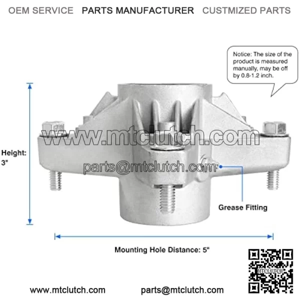 918-04426 Spindle Fit for Cub-Cadet Lawnmower, 618-3129 Spindle Assembly for Cub-Cadet Z Force Enforcer 44" 48" 50" 54" 60" Deck Zero Turn Mower, MTD Cub-Cadet GT2544 Lawn Tractor - Image 3