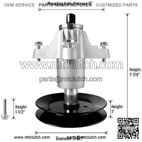 918-04608A Spindle Assembly for Cub-Cadet MTD Troy Bilt 54 inch Deck Mowers, 918-0671B Mower Spindle Replace for 618-0671B, 918-0671D, 618-0671, 918-0671 - Image 2