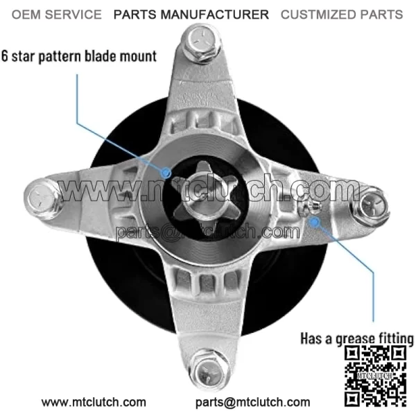 918-04608A Spindle Assembly for Cub-Cadet MTD Troy Bilt 54 inch Deck Mowers, 918-0671B Mower Spindle Replace for 618-0671B, 918-0671D, 618-0671, 918-0671 - Image 3