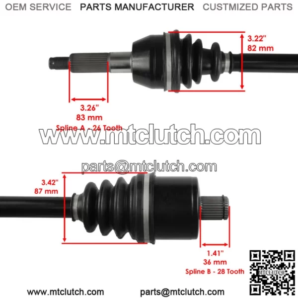 Rear Left And Right CV Joint Axles for Polaris Sportsman 800 Touring EFI 08 09 For: Polaris Sportsman 800 - Image 3