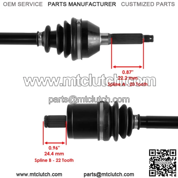 Front Right CV Joint Axle for Polaris Sportsman 400 500 600 700 800 Mv7 2005 For: Polaris Sportsman 800 - Image 3