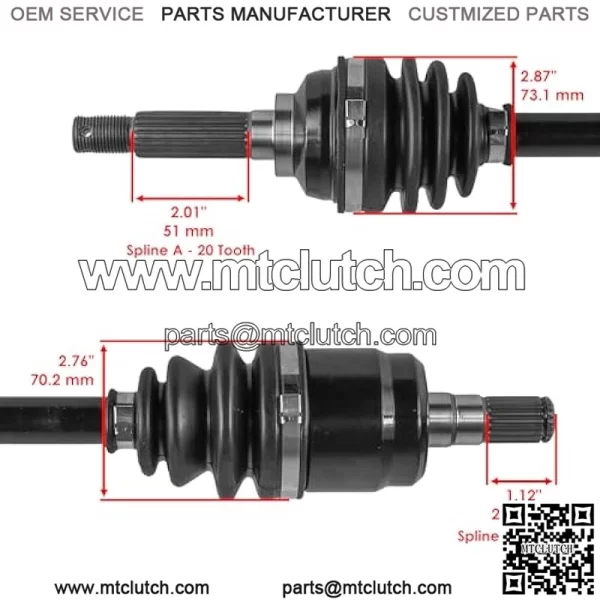 Left And Right CV Axles Compatible with Suzuki Eiger Auto 4x4 LT-A400FC 2005 2006 2007 / Eiger 4x4 LT-F400F 2005 2006 2007 - Image 5