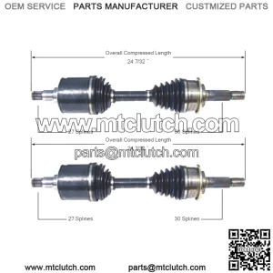 For Toyota Tacoma 4Runner 4WD 95-04 Pair of Front CV Axle Shafts Set (For: Toyota)