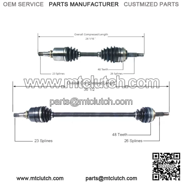 Pair Set of 2 Front CV Axle Shafts For Prizm Celica Corolla (For: Toyota)
