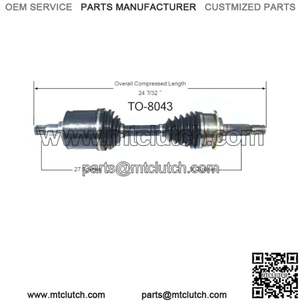 For Toyota 4Runner Tacoma 4WD 95-04 Front Left/Right Axle Shaft TO8043 (For: Toyota)