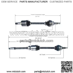For Toyota Avalon FWD 2005-2007 3.5L V6 Pair of Front CV Axle Shaft Set (For: Toyota)