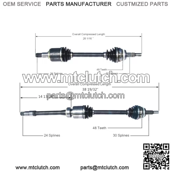For Toyota Avalon FWD 2005-2007 3.5L V6 Pair of Front CV Axle Shaft Set (For: Toyota)
