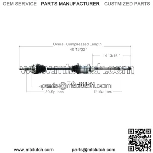 For Toyota Sienna 04-10 FWD Front Passenger Right CV Axle Shaft TO-8184 (For: Toyota)